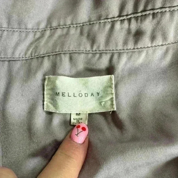 Anthropologie MELLODAY Women Purple Long Sleeve Blouse Medium - Picture 3 of 6